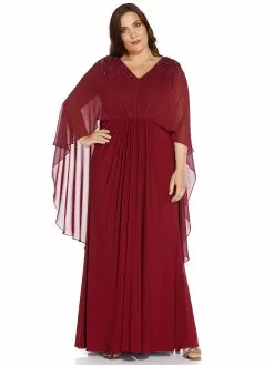 Adrianna Papell Jersey Cape Gown -Deals Adrianna Papell Store 018d9342 84a7 4ec8 89e4 deb13df972c7