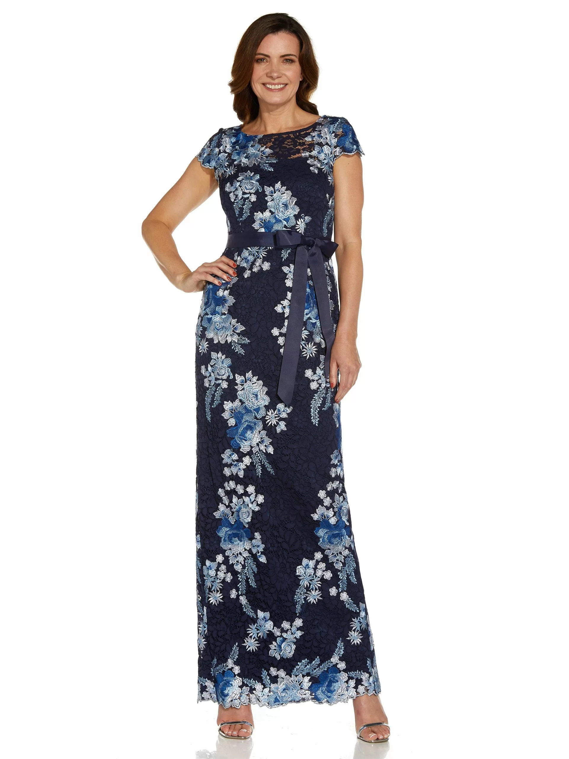 Adrianna Papell Embroidered Lace Gown 5 Adrianna Papell Embroidered Lace Gown - Image 5