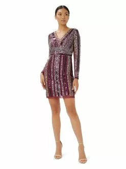 Adrianna Papell Stripe Bead Sheath Dress -Deals Adrianna Papell Store 0d1a4140 7405 4c17 b744 93c31ffb1f7a