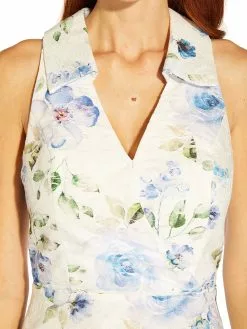 Adrianna Papell Printed Collard Lace Midi Dress -Deals Adrianna Papell Store 2853d10c 2a2b 42fa b77c 89b5588cc033