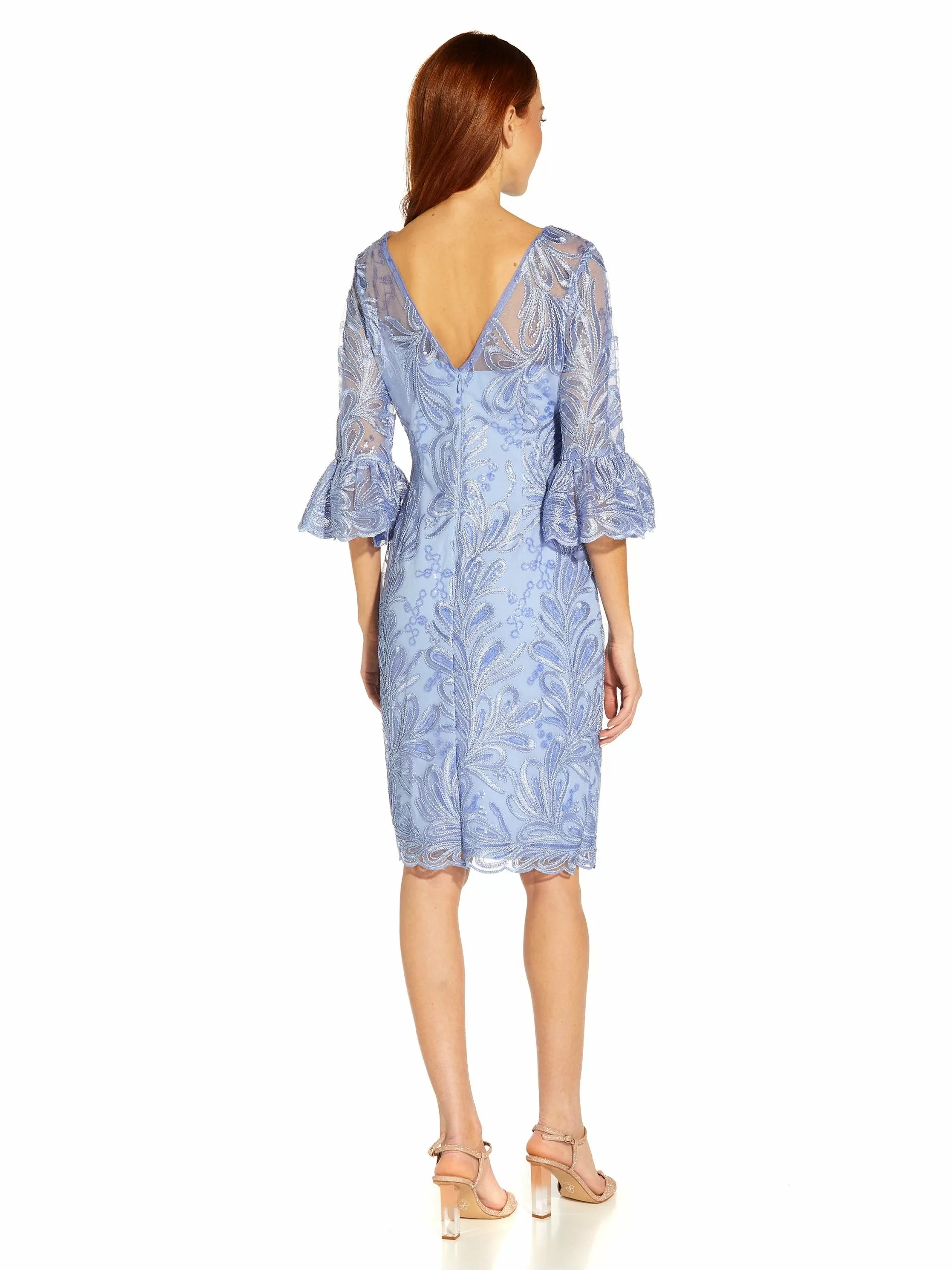 Adrianna Papell Bell Sleeve Embroidery Dress 7 Adrianna Papell Bell Sleeve Embroidery Dress - Image 7