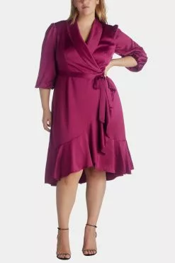 Adrianna Papell Satin Crepe Wrap Dress -Deals Adrianna Papell Store 33d6c9a8 2f76 4ebf a7c9 4feb57fe401d 921dc40e f874 4e7c 89c6 dfda333e18a6