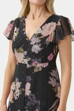 Adrianna Papell Metallic Chiffon Jumpsuit -Deals Adrianna Papell Store 381ea60b a8b2 496b a9fb eaeea4fc5b2c