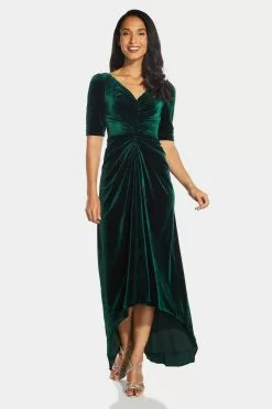 Adrianna Papell Covered Velvet Gown