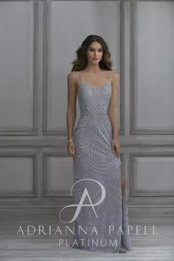 Adrianna Papell 40116 Open Strappy Back Bridesmaid Dress