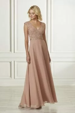 Adrianna Papell Platinum 40173 Cap Sleeve Bridesmaid Dress