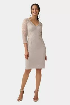 Adrianna Papell Beaded Short Dress