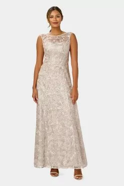 Adrianna Papell Sequin Lace Gown