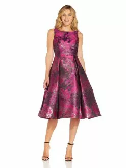 Adrianna Papell Jacquard Tea Length Dress 5 Adrianna Papell Jacquard Tea Length Dress -Deals Adrianna Papell Store 4c911688 93e6 4847 85cb fe40b23db2fa