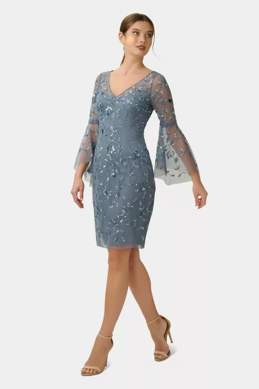 Adrianna Papell Beaded Short Dress With Sleeve -Deals Adrianna Papell Store 60c0baf7 4503 4c94 bca8 9a5a7566500c a9d5ed14 a813 48d5 b0c7 333ed657aae1
