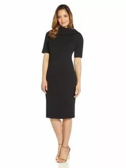 Adrianna Papell Roll Neck Sheath Dress -Deals Adrianna Papell Store 6123d062 9ce1 4732 b790 fbd965f4633c