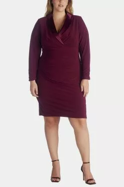 Adrianna Papell Jersey Tuxedo Dress