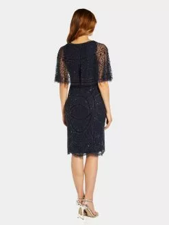 Adrianna Papell Cape Beaded Sheath Dress -Deals Adrianna Papell Store 6f37a26c 42f6 4973 8d09 ffae9695a78d