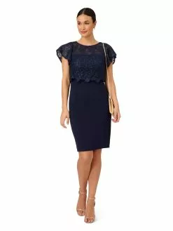 Adrianna Papell Sequin Lace Sheath Dress -Deals Adrianna Papell Store 71a4ea57 9a4e 44cf 9f38 697dfafa706f