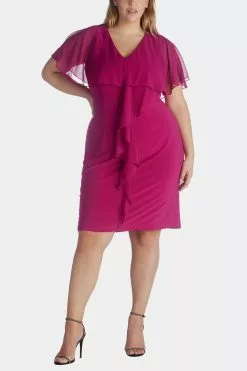 Adrianna Papell Jersey And Chiffon Sheath -Deals Adrianna Papell Store 780803ea 28df 4fcd 81ca 956244f2dde1