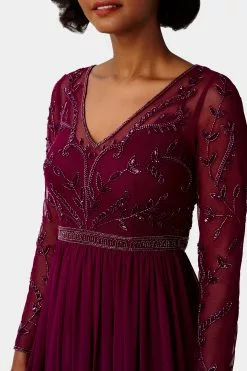 Adrianna Papell Beaded Chiffon Gown -Deals Adrianna Papell Store 860ffd33 9b01 4d99 ac11 62024d996616