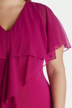 Adrianna Papell Jersey And Chiffon Sheath -Deals Adrianna Papell Store 89e36fe9 929e 4b97 96cc 27f1e64bb870