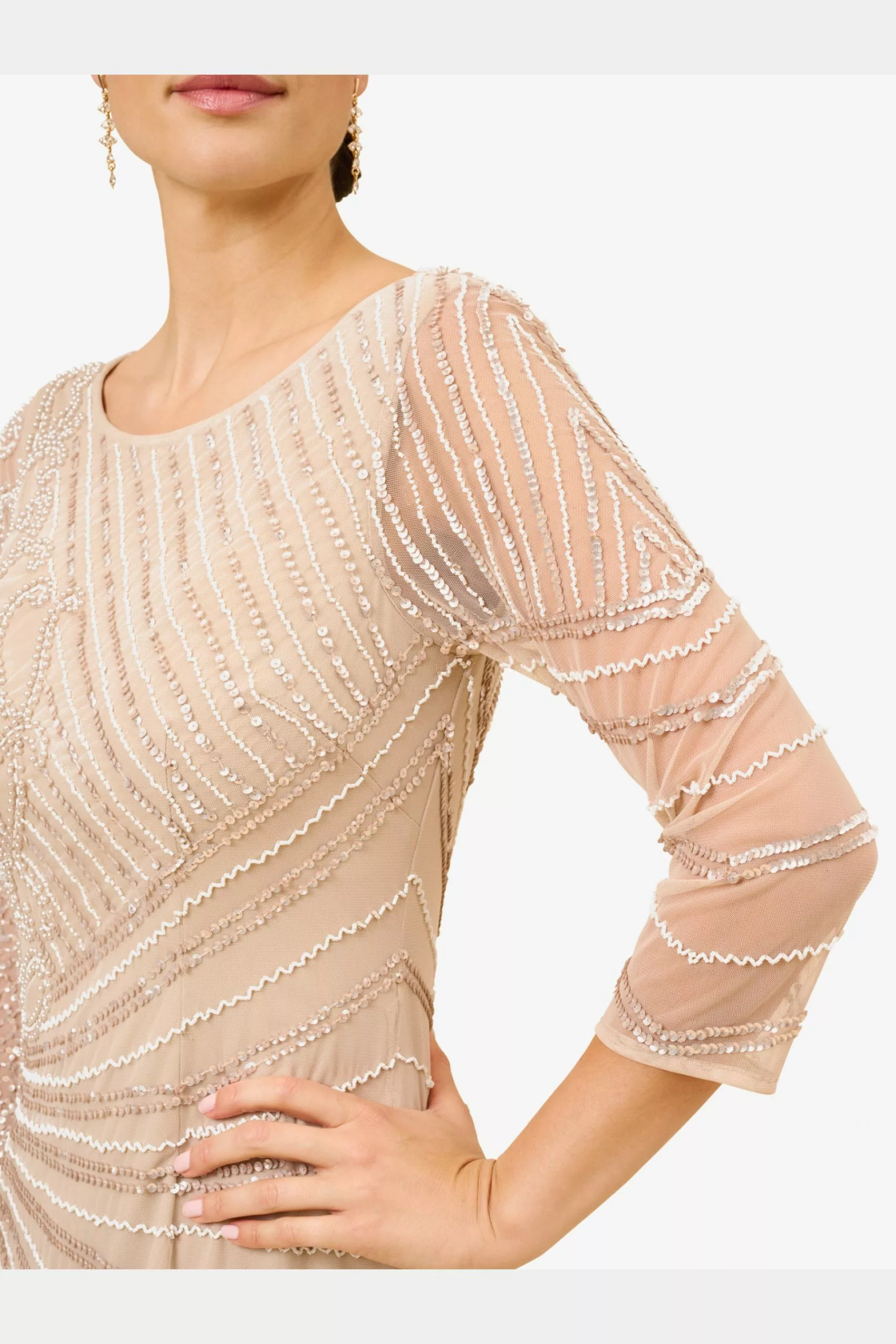 Adrianna Papell Beaded Long Gown 3 Adrianna Papell Beaded Long Gown - Image 3