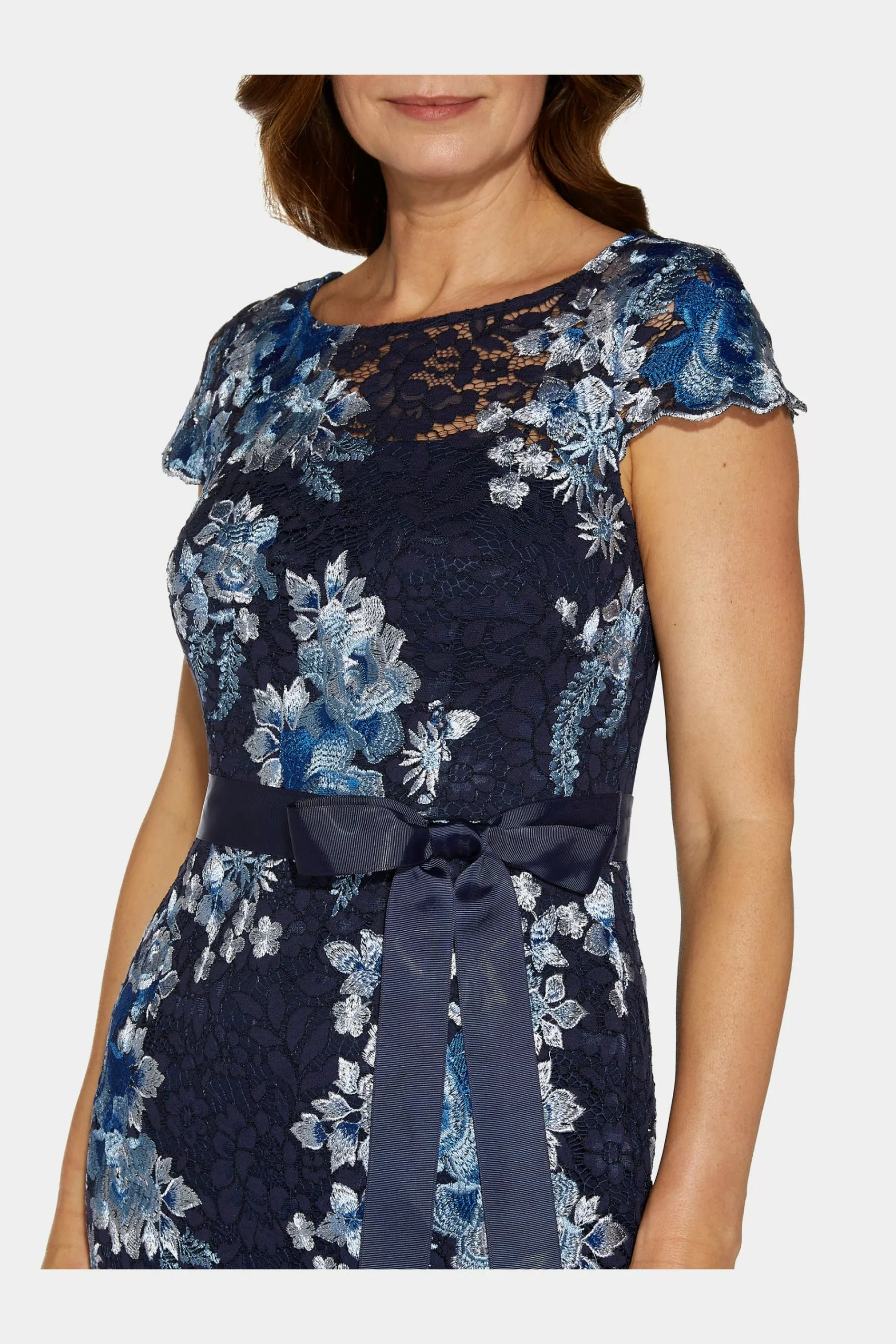 Adrianna Papell Embroidered Lace Gown 4 Adrianna Papell Embroidered Lace Gown - Image 4