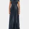 Adrianna Papell Metallic Knit Gown