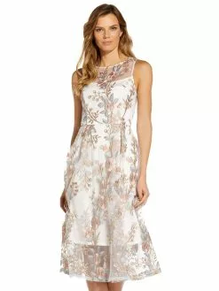 Adrianna Papell Floral Embroidery Flared Dress -Deals Adrianna Papell Store AP1D104513 1755358 3 5e3de604 f3a6 4e5a 88ae 1c7a3afd433f