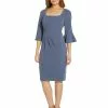 Adrianna Papell Bell Sleeve Scoop Knit Dress