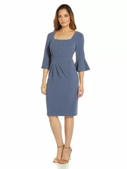 Adrianna Papell Bell Sleeve Scoop Knit Dress -Deals Adrianna Papell Store AP1D104701 1967872 3