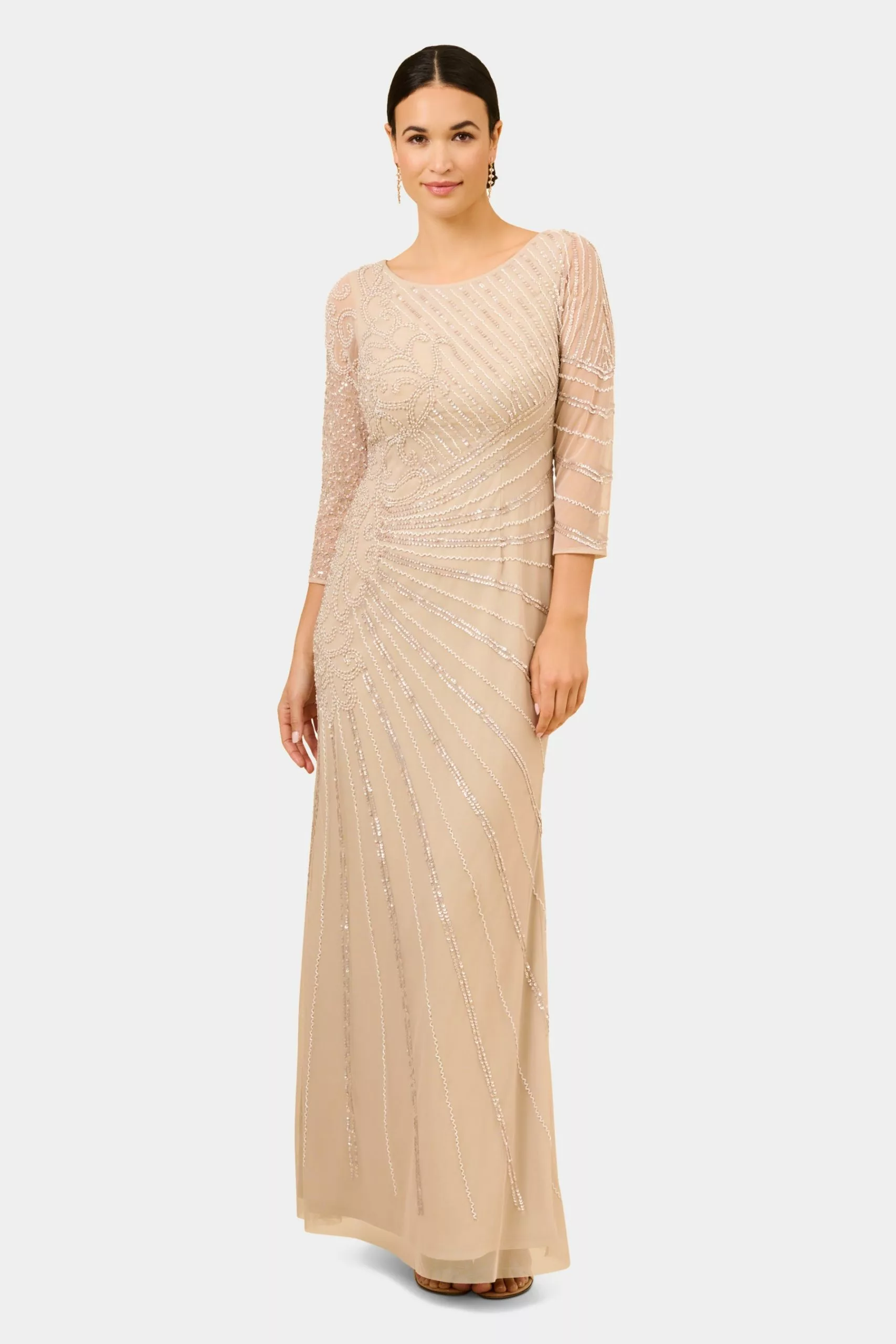 Adrianna Papell Beaded Long Gown 1 Adrianna Papell Beaded Long Gown