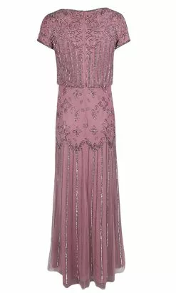 Adrianna Papell - 191906600 Embellished Mesh Blouson Evening Dress -Deals Adrianna Papell Store adrianna papell 191906600 embellished mesh blouson evening dress evening dresses 14840806146131