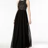 Adrianna Papell - 191910790 Embellished Jewel Ruched Gown