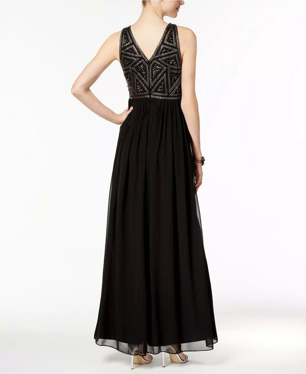 Adrianna Papell - 191910790 Embellished Jewel Ruched Gown 2 Adrianna Papell - 191910790 Embellished Jewel Ruched Gown - Image 2