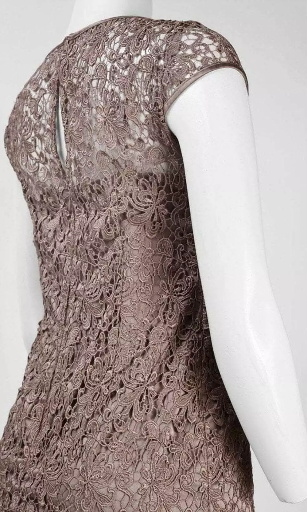 Adrianna Papell - 41877530 Crochet Lace Dress - 1 Pc Buff In Size 4 Available 3 Adrianna Papell - 41877530 Crochet Lace Dress - 1 Pc Buff In Size 4 Available - Image 3