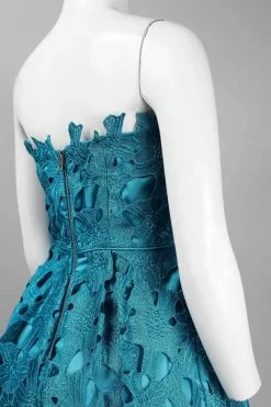 Adrianna Papell - 41893250 Crochet Overlaid Strapless Cocktail Dress -Deals Adrianna Papell Store adrianna papell 41893250 crochet overlaid strapless cocktail dress prom dresses 13972976009299