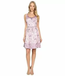 Adrianna Papell - 41919570 Metallic Jacquard Floral Cocktail Dress