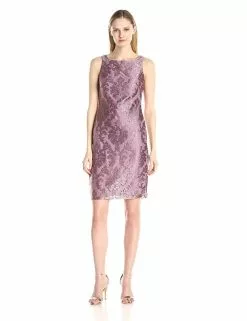 Adrianna Papell - 81920850 Embroidered Lace Sheath Dress With Topper -Deals Adrianna Papell Store adrianna papell 81920850 embroidered lace sheath dress with topper special occasion dress 5445622038585