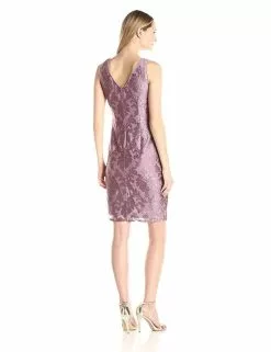 Adrianna Papell - 81920850 Embroidered Lace Sheath Dress With Topper -Deals Adrianna Papell Store adrianna papell 81920850 embroidered lace sheath dress with topper special occasion dress 5445622071353