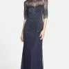 Adrianna Papell - 91896950 Embellished Illusion Jewel Sheath Gown