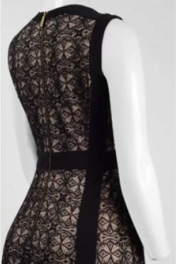 Adrianna Papell - AP1D100368 Sleeveless Lace Jewel Neck A-line Dress -Deals Adrianna Papell Store adrianna papell ap1d100368 sleeveless lace jewel neck a line dress special occasion dress 6922004889683