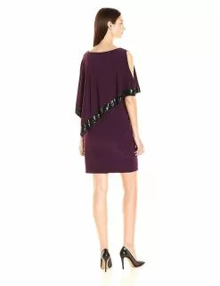 Adrianna Papell - AP1D100418 Sequin Trim Capelet Banded Sheath Dress 9 Adrianna Papell - AP1D100418 Sequin Trim Capelet Banded Sheath Dress -Deals Adrianna Papell Store adrianna papell ap1d100418 sequin trim capelet banded sheath dress special occasion dress 5446074368057