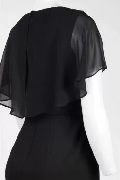 Adrianna Papell - AP1D100542 Sheer Ruffle Cape Little Black Dress 13 Adrianna Papell - AP1D100542 Sheer Ruffle Cape Little Black Dress -Deals Adrianna Papell Store adrianna papell ap1d100542 sheer ruffle cape little black dress special occasion dress 5446118408249