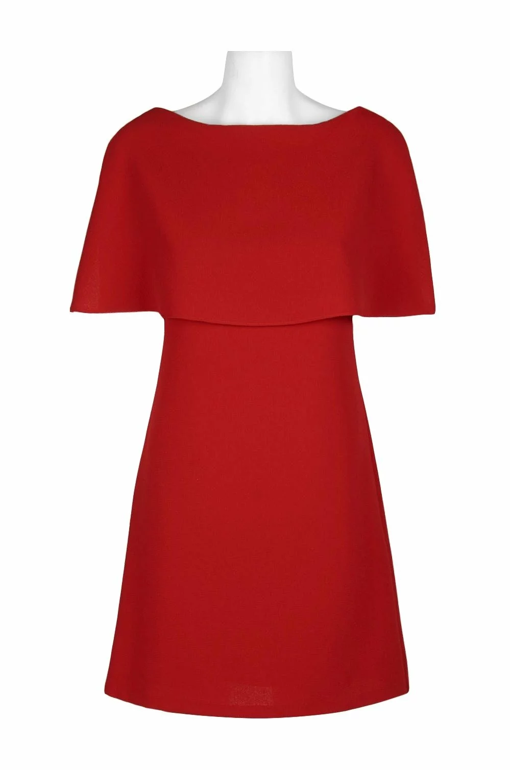 Adrianna Papell - AP1D100716 Popover Cape Crepe Shift Dress 4 Adrianna Papell - AP1D100716 Popover Cape Crepe Shift Dress - Image 4