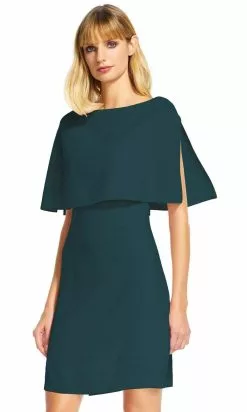 Adrianna Papell - AP1D100716 Popover Cape Crepe Shift Dress 8 Adrianna Papell - AP1D100716 Popover Cape Crepe Shift Dress -Deals Adrianna Papell Store adrianna papell ap1d100716 popover cape crepe shift dress special occasion dress 28749533970515