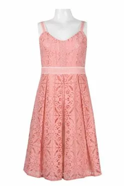 Adrianna Papell - AP1D100817 Full Lace V-neck A-line Dress -Deals Adrianna Papell Store adrianna papell ap1d100817 full lace v neck a line dress special occasion dress 6922005839955