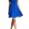 Adrianna Papell - AP1D101048 Ruffled V-Neck A-Line Short Dress