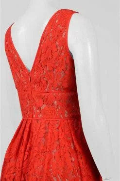 Adrianna Papell - AP1D101098 Lace V-neck A-line Dress -Deals Adrianna Papell Store adrianna papell ap1d101098 lace v neck a line dress special occasion dress 28967089373267