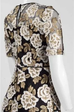 Adrianna Papell - AP1D101410 Floral Embroidered Illusion Bateau Dress -Deals Adrianna Papell Store adrianna papell ap1d101410 floral embroidered illusion bateau dress special occasion dress 6922006822995