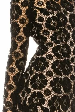 Adrianna Papell - AP1D101556 Lace Scoop Long Sleeves Dress -Deals Adrianna Papell Store adrianna papell ap1d101556 lace scoop long sleeves dress wedding guest 13972979122259