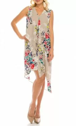 Adrianna Papell - AP1D102209 Floral High Low Dress