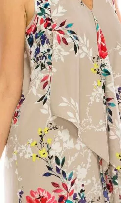 Adrianna Papell - AP1D102209 Floral High Low Dress -Deals Adrianna Papell Store adrianna papell ap1d102209 floral high low dress cocktail dresses 14751903449171