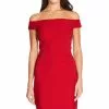 Adrianna Papell - AP1D102854 Off Shoulder Fitted Cocktail Dress
